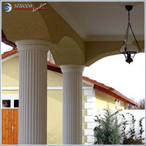 Kannelierte Säulenverkleidung mit stoßfester Beschichtung für Dekosäulen im Außenbereich