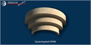 Stufiges Säulenkapitell OFMK mit Kunstharz und Quarzsand beschichtet Stufiges Säulenkapitell OFMK mit Kunstharz und Quarzsand beschichtet
