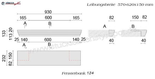 Beispielzeichnung mit Maßen für die kompletten Fensterbänke Beispielzeichnung mit Maßen für die kompletten Fensterbänke