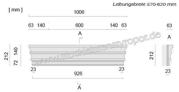 Beispielzeichnung mit Maßen für gerade Fenstergiebel Beispielzeichnung mit Maßen für gerade Fenstergiebel