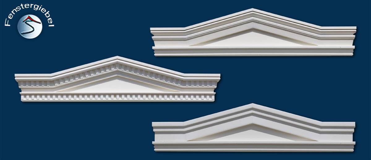Dreieckbekrönungen für die Fenstergiebel Dreieckbekrönungen für die Fenstergiebel
