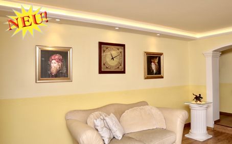 Direkte und indirekte Beleuchtung mit Kombi Stuckprofil