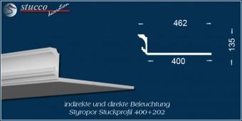 Indirekte Beleuchtung - L-Profil Stuckleiste Essen 400+202
