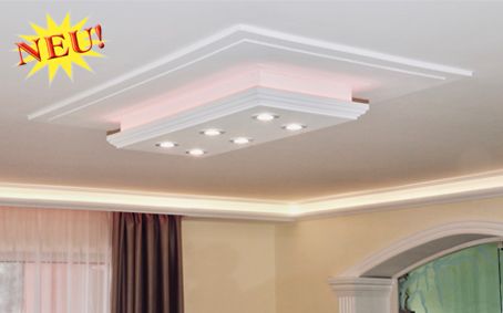 Komplette Stucklampen mit direkter und indirekter Beleuchtung