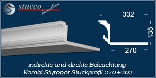 Stuckleiste für direkte und indirekte Beleuchtung Essen 270+202 Stuckleiste für direkte und indirekte Beleuchtung Essen 270+202