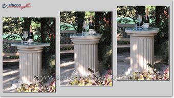 Beschichtete Dekosäulen - verschiedene Säulenfüße und Kapitelle Beschichtete Dekosäulen - verschiedene Säulenfüße und Kapitelle