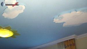 Deko Wolken Styropor zur Deckenverzierung Babyzimmer
