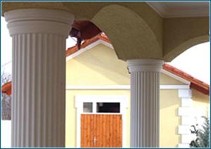 Säulenverkleidung aus Styropor mit Kapitell aus Styropor Säulenverkleidung aus Styropor mit Kapitell aus Styropor