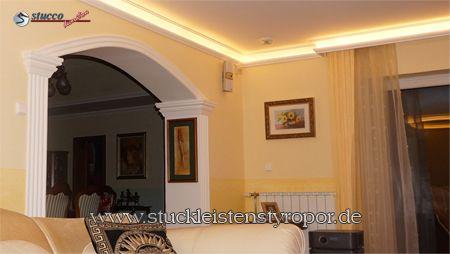 Wohnraumgestaltung mit Styroporstuck Idee zur Wohnraumgestaltung