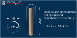 Beschichtete Viertel für Dekosäule aus Styropor OBK 130-166 Beschichtete Viertel für Dekosäule aus Styropor OBK 130-166