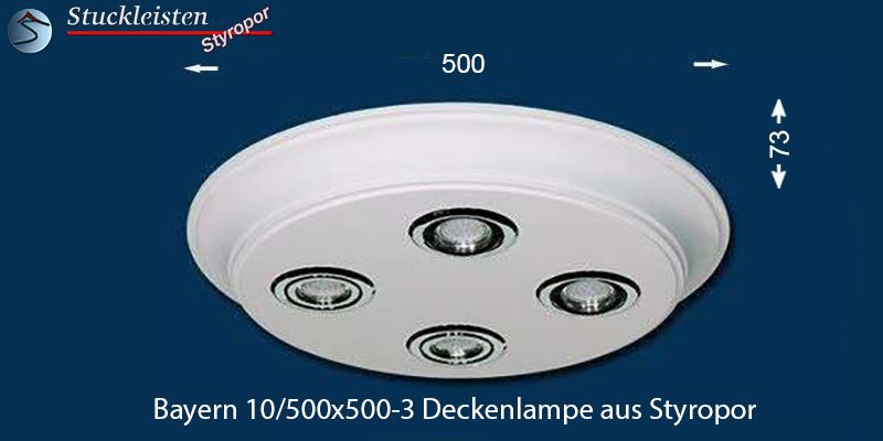 Design Stucklampe mit LED Spots Bayern 10/500x500-3