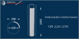 Dekosäulen Hartschaum OB 220/256 für den Säulenschaft