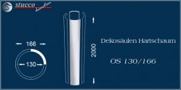 Dekosäulen Hartschaum OS 130/166 für glatte Säulenschäfte