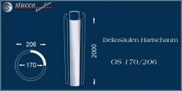 Dekosäulen Hartschaum OS 170/206 für glatte Säulenschäfte
