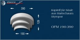 Kapitell für Säule aus Hartschaum Styropor OFM 190/390