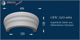 vKapitell für Säule aus Hartschaum Styropor OFK 320/484