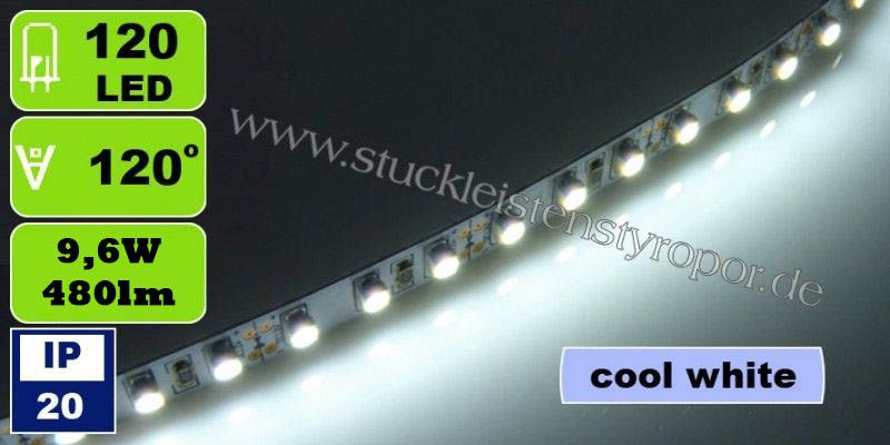 Kaltweißer LED Streifen mit 120 LEDs/m