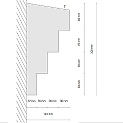 Außenstuckprofil Stuttgart 128 Außenstuckprofil Stuttgart 128