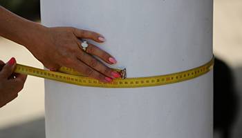 Umfang der Säule abmessen