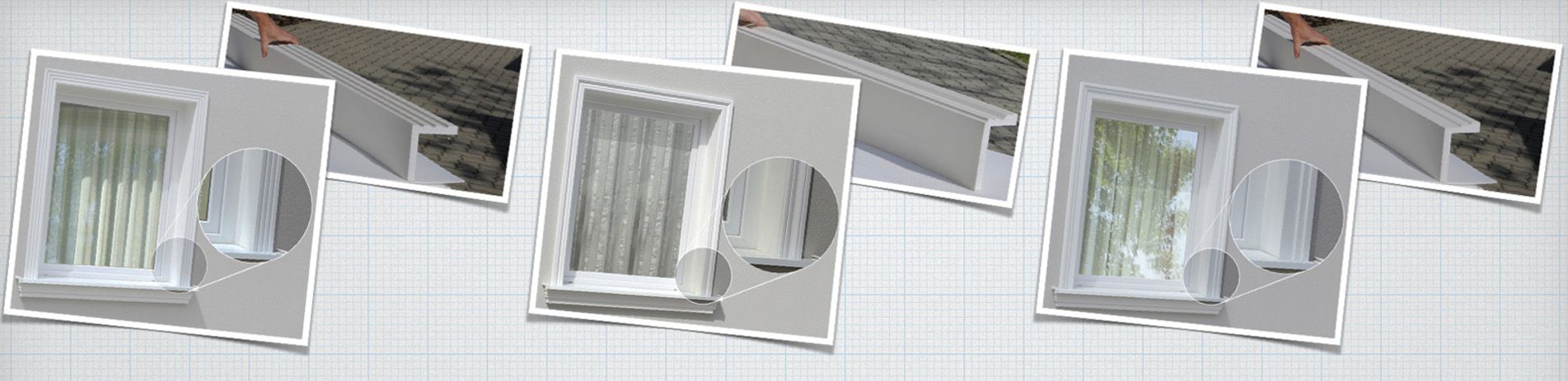 Fassadenstuck L-Profile für Fensterlaibung und Fensterfaschen Fassadenstuck L-Profile für Fensterlaibung und Fensterfaschen