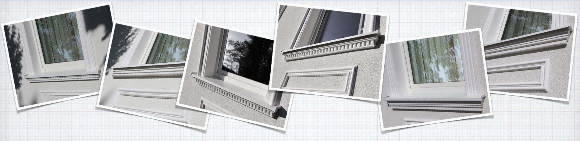 Fassadenstuck Komplettlösung: Komplette Fensterbänke Fassadenstuck Komplettlösung: Komplette Fensterbänke