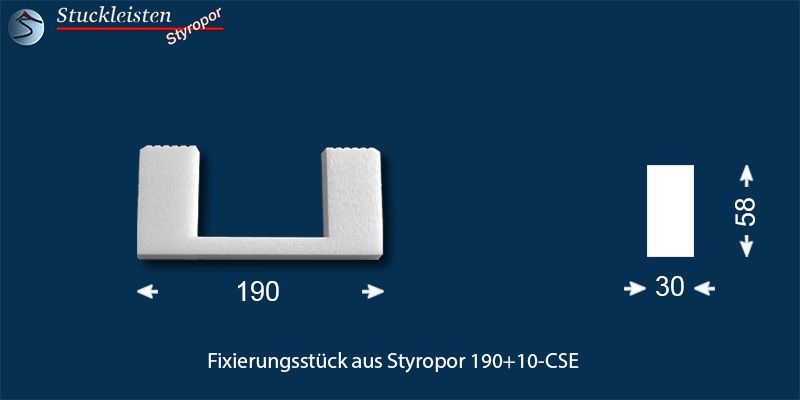 Fixierungsstück aus Styropor 190+10-CSE