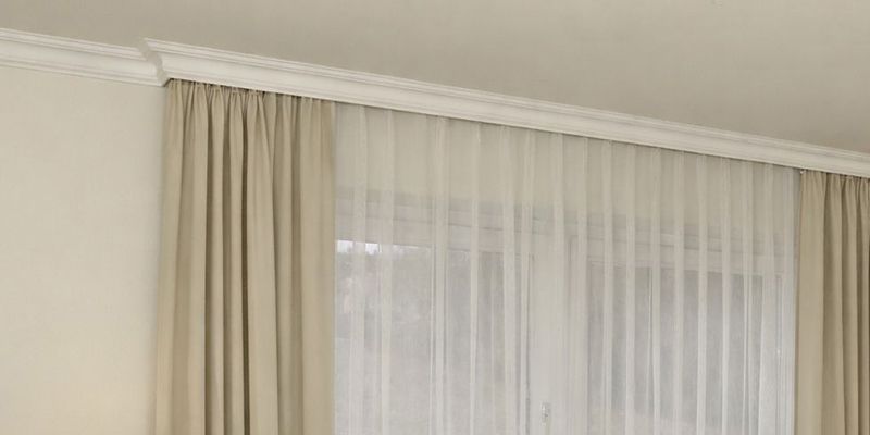 Vorhangleiste zur Stuckleiste Frankfurt 18 äußeres Eckelement