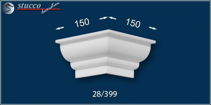 Styropor Stuckleisten Roma 28 äußeres Eckelement Styropor Stuckleisten Roma 28 äußeres Eckelement