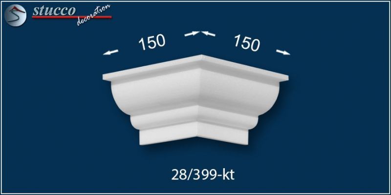 Vorhangleiste zur Stuckleiste Roma 28 äußeres Eckelement Vorhangleiste zur Stuckleiste Roma 28 äußeres Eckelement