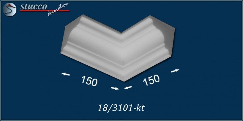 Vorhangleiste zur Stuckleiste Frankfurt 18 inneres Eckelement Vorhangleiste zur Stuckleiste Frankfurt 18 inneres Eckelement