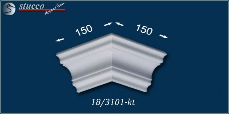Vorhangleiste zur Stuckleiste Frankfurt 18 äußeres Eckelement Vorhangleiste zur Stuckleiste Frankfurt 18 äußeres Eckelement
