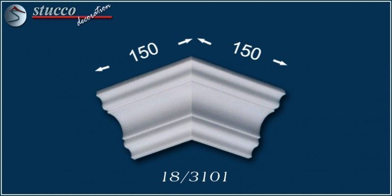 Zierleiste aus Styropor äußeres Eckelement Frankfurt 18 Zierleiste aus Styropor äußeres Eckelement Frankfurt 18