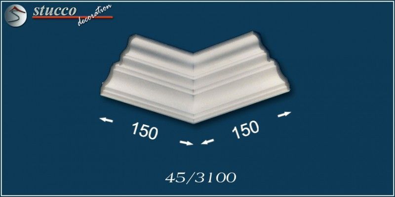 Zierleisten Dublin 45 inneres Eckelement Zierleisten Dublin 45 inneres Eckelement