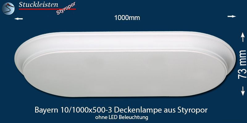 Bayern 10-1000x500-3 Deckenlampe ohne LED Beleuchtung Bayern 10-1000x500-3 Deckenlampe ohne LED Beleuchtung