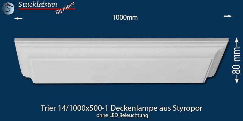 Trier 14-1000x500-1 Styropor Deckenlampe ohne LED Beleuchtung Trier 14-1000x500-1 Styropor Deckenlampe ohne LED Beleuchtung