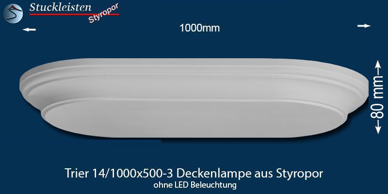 Trier 14-1000x500-3 Deckenlampe ohne LED Beleuchtung Trier 14-1000x500-3 Deckenlampe ohne LED Beleuchtung