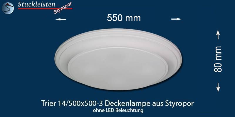 Trier 14-500x500-3 Deckenlampe aus Styropor ohne LED Beleuchtung Trier 14-500x500-3 Deckenlampe aus Styropor ohne LED Beleuchtung