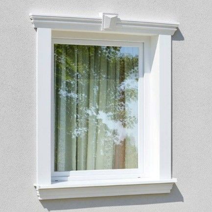Fensterumrahmung aus Stuckleisten Styropor - gemustert und ungemustert