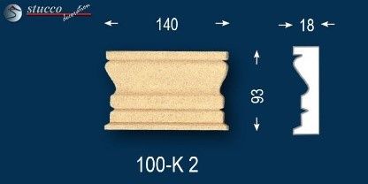 Ornament 100-K1 zum Fassadenstuck Profil Freetown 100