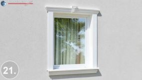 Eleganter Fensterstuck bestehend aus Fassadenprofil Hannover 123 und Ankara 108
