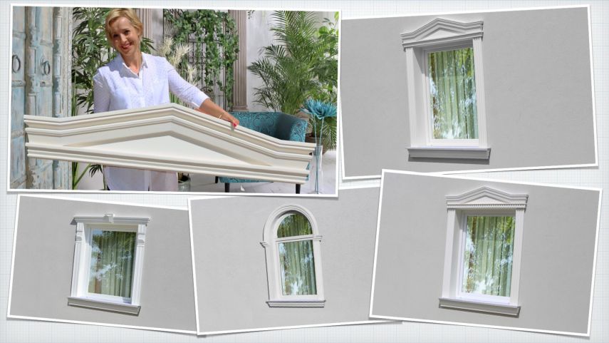 Fensterumrahmungen mit Stuckprofilen 