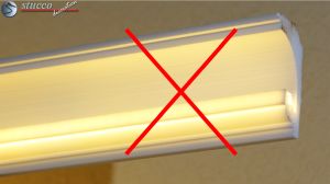 LED Stuckleiste aus Styropor ohne Reflektorleiste LED Stuckleiste aus Styropor ohne Reflektorleiste