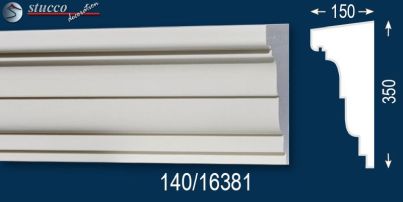 Wetterfest beschichtetes Dachgesims Stuckprofil Bremen 140