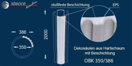 Kannelierte Dekosäulen mit stoßfester Beschichtung