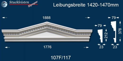 Außenstuck Dreieckbekrönung Hamburg 107-F/117 1420-1470