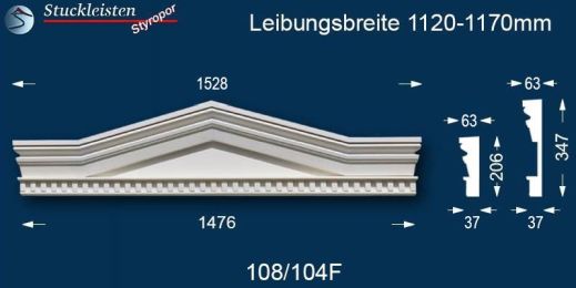 Außenstuck Dreieckbekrönung München 108/104-F 1120-1170