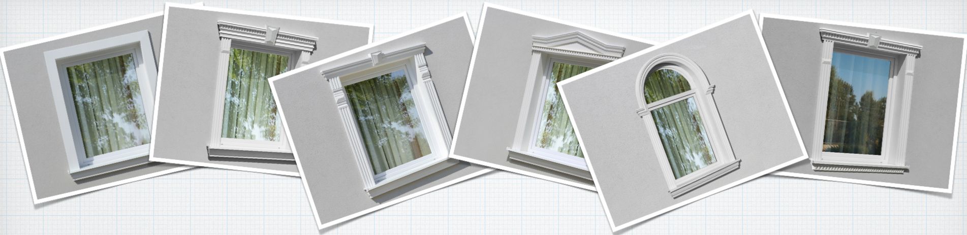 Stuck Fensterumrandung und Fensterstuck mit stoßfest beschichteten Styroporleisten Stuck Fensterumrandung und Fensterstuck mit stoßfest beschichteten Styroporleisten