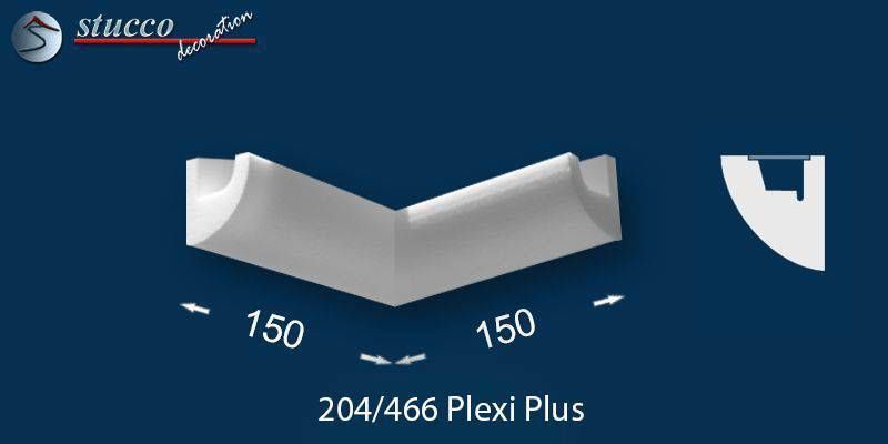 Innenecke zur LED Stuckleiste für indirekte Beleuchtung München 204 PLEXI PLUS