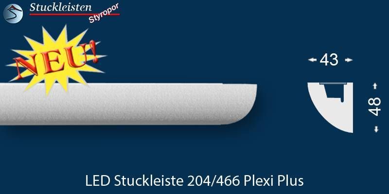 Stuckleisten für indirekte Wandbeleuchtung München 204 PLEXI PLUS