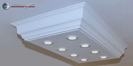 LED Deckenlampe Düren 21/1000x500-1 mit LED Spots